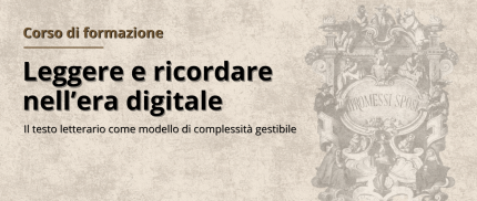 Workshop leggere e ricordare nell'era digitale